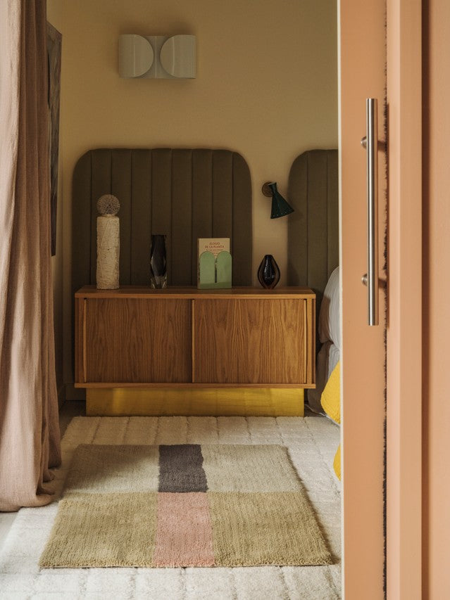 Tapis De Couloir En Laine Chroma - Rose Poudré 80 x 140 Cm LORENA CANALS