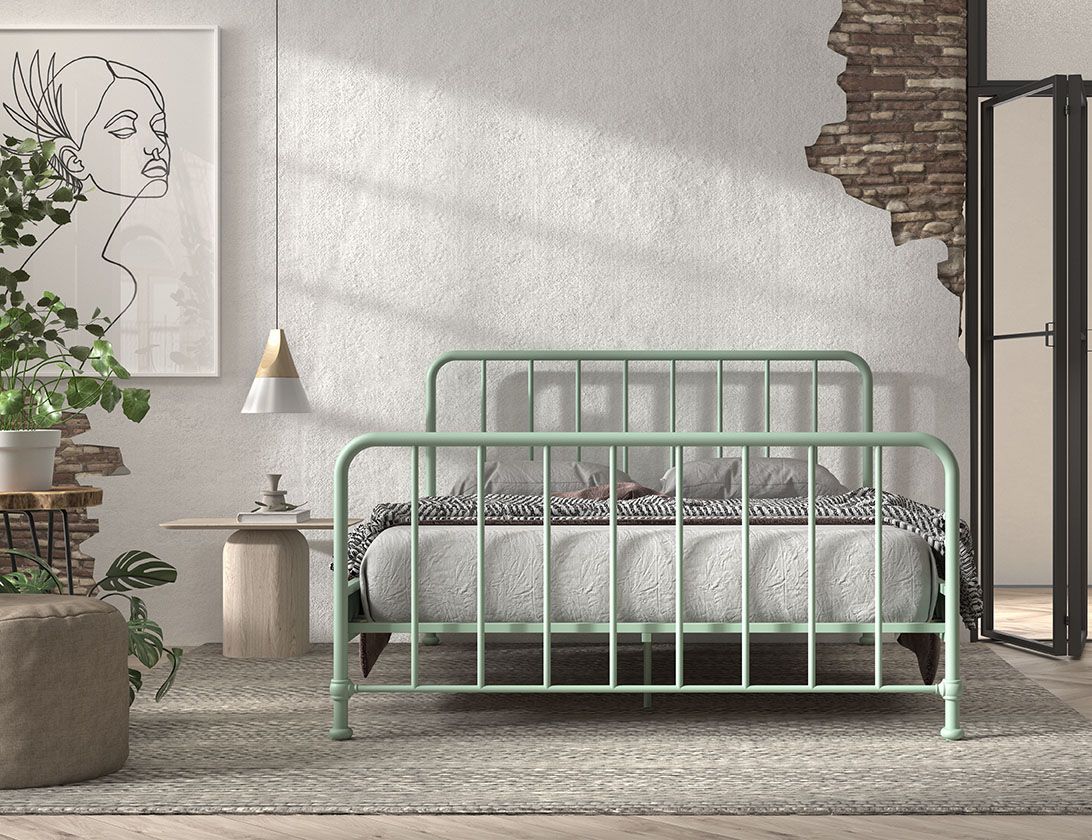 Lit BRONXX 160 X 200 cm Vert VIPACK