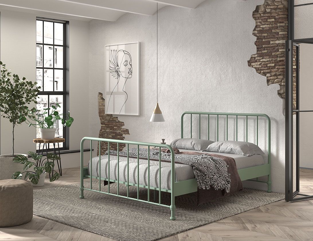 Lit BRONXX 160 X 200 cm Vert VIPACK