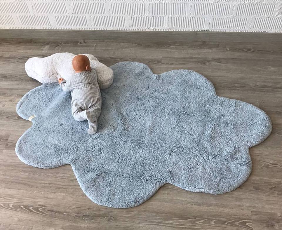 Tapis Lavable Puffy Dream Bleu 170 x 110 Cm LORENA CANALS