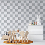 MUNKS & ME - Papier Peint Chambre Enfant à Motif Répété - À Carreaux Billys | Bleu