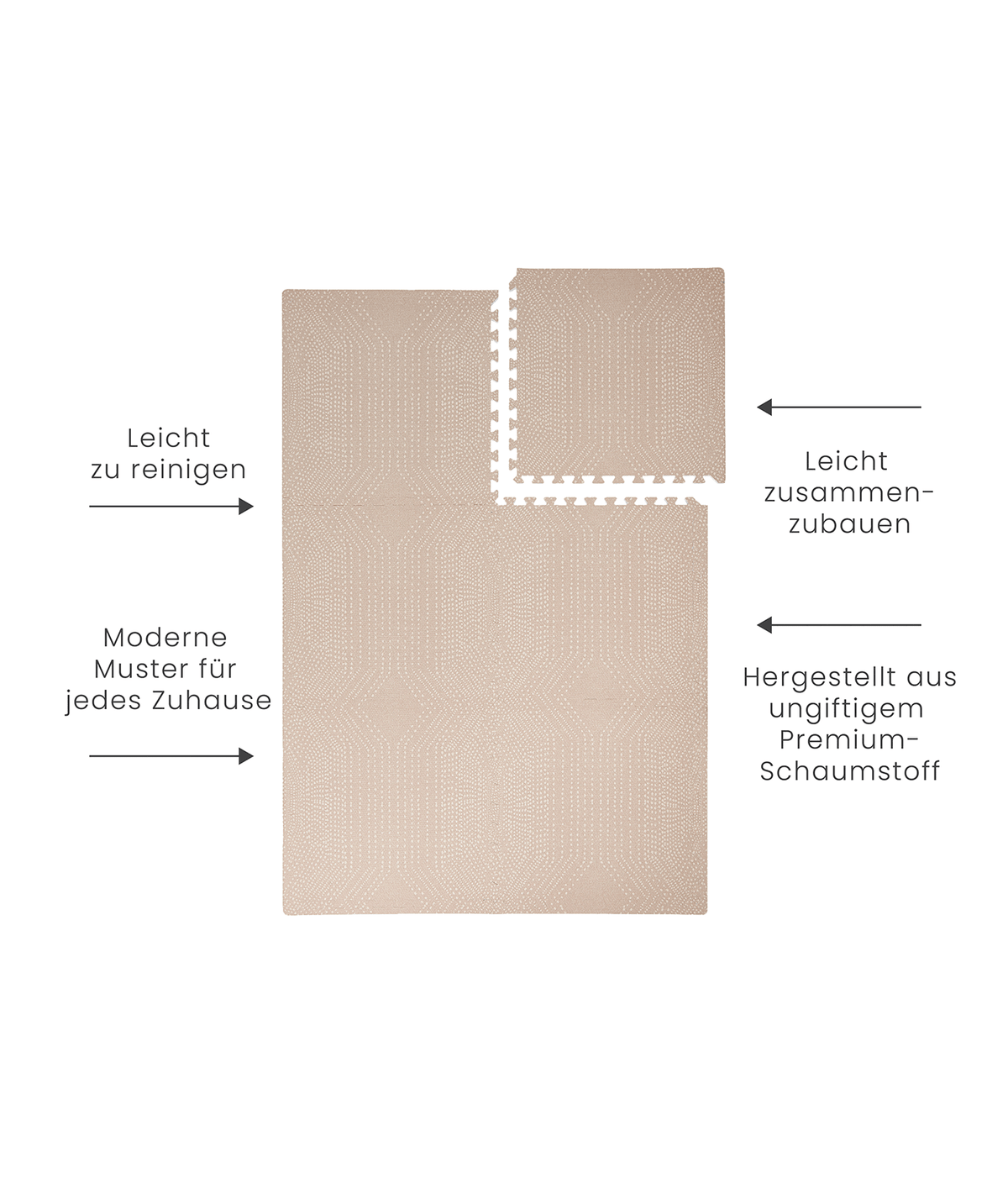 TODDLEKIND - Premium Foam Playmats | Deco - Latte