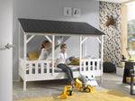 Lit Cabane(03) HOUSEBED 90x200cm Toit Noir VIPACK