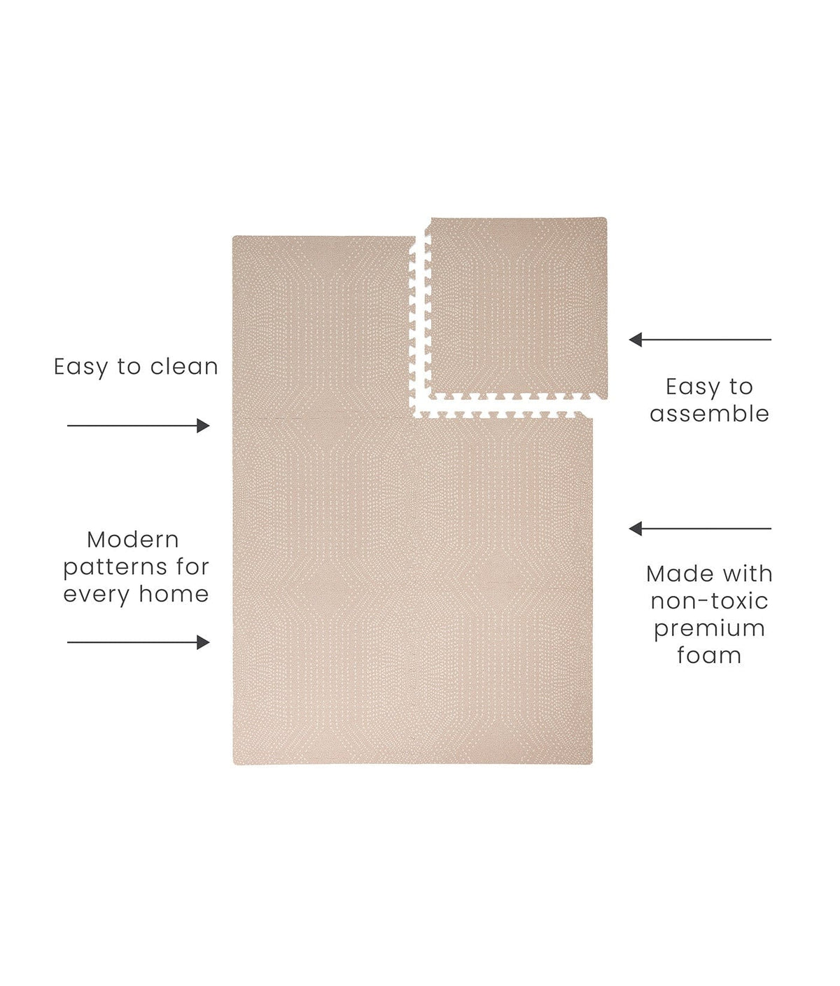 TODDLEKIND - Premium Foam Playmats | Deco - Latte