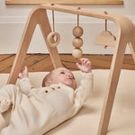 Set d'Éveil Complet : Tapis Tami Lichen + Arche NAHO & Jouets en Bois CHARLIE CRANE