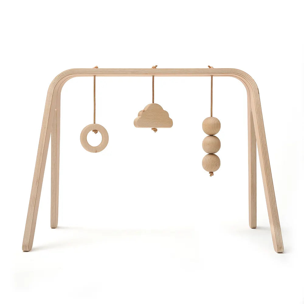 Set d'Éveil Complet : Tapis TAMI Orage + Arche NAHO & Jouets en Bois CHARLIE CRANE