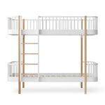 OLIVER FURNITURE - Lit Superposé Wood Original, Blanc/Chêne