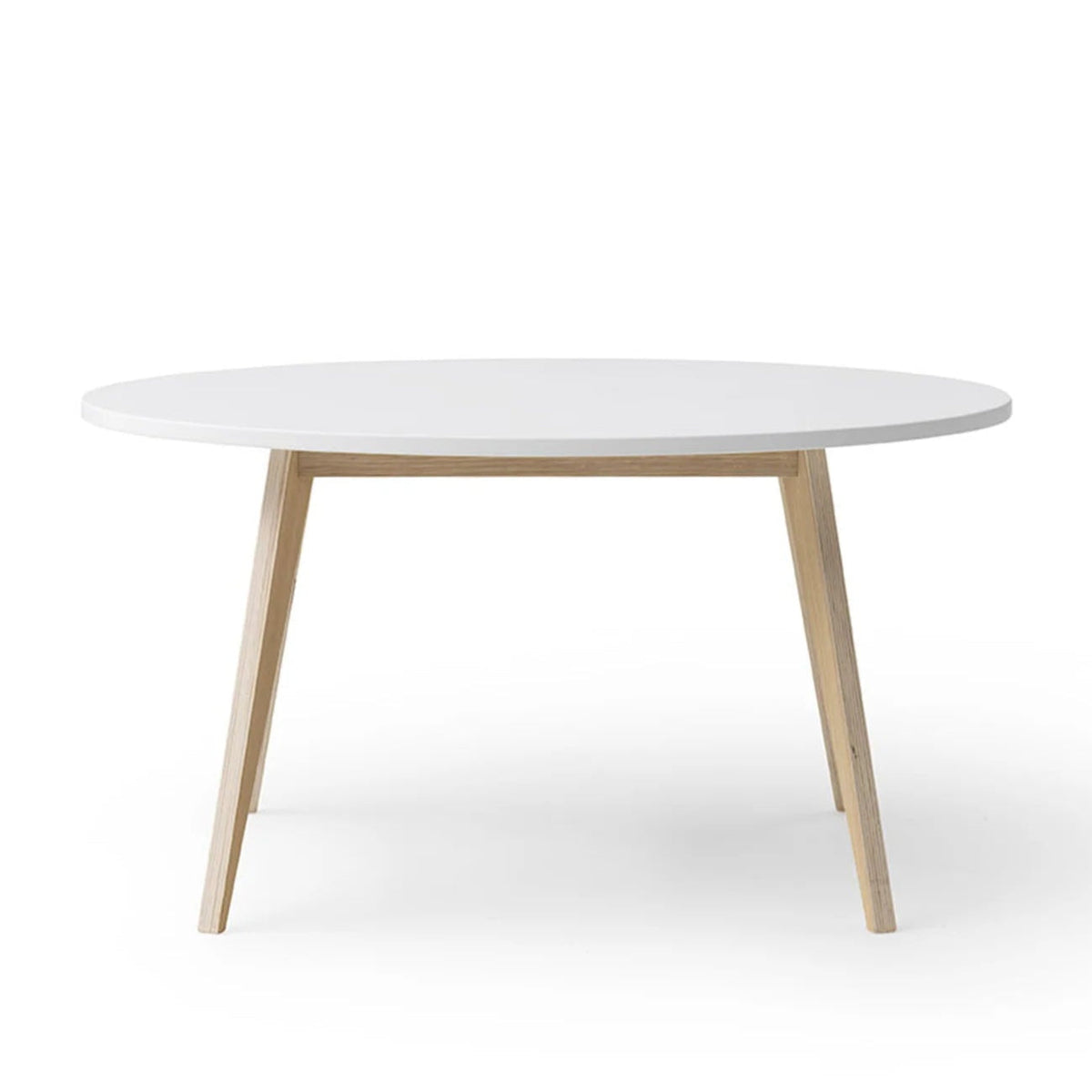 OLIVER FURNITURE - Table Wood PingPong, Blanc/Chêne