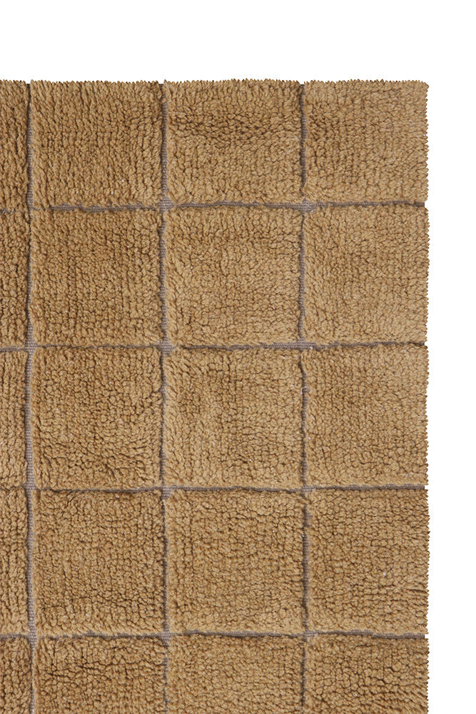 LORENA CANALS - Tapis De Passage En Laine Mosaic Ocre 80 X 230 Cm