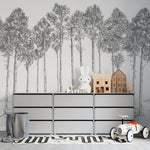 MUNKS & ME - Papier Peint Chambre Enfant Forêt - Charbon