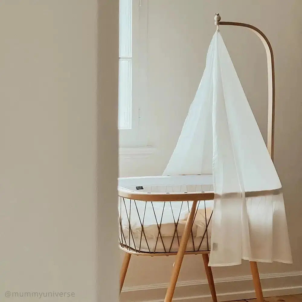 CHARLIE CRANE - Berceau KUMI / Cocon Mesh / Lacets Black & White / Matelas coco naturel - Les Petits