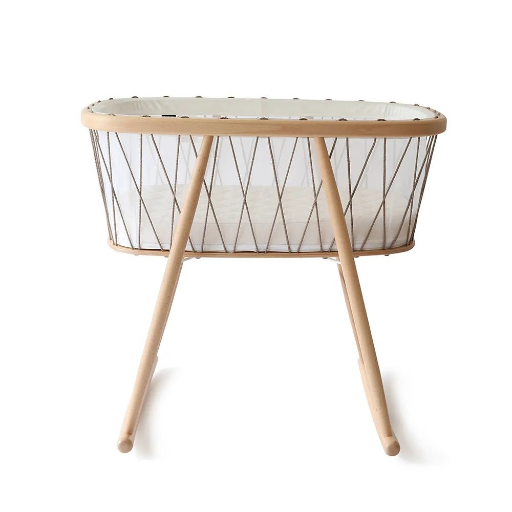 CHARLIE CRANE - Berceau KUMI / Cocon Mesh / Lacets Hazelnut / Matelas coco naturel