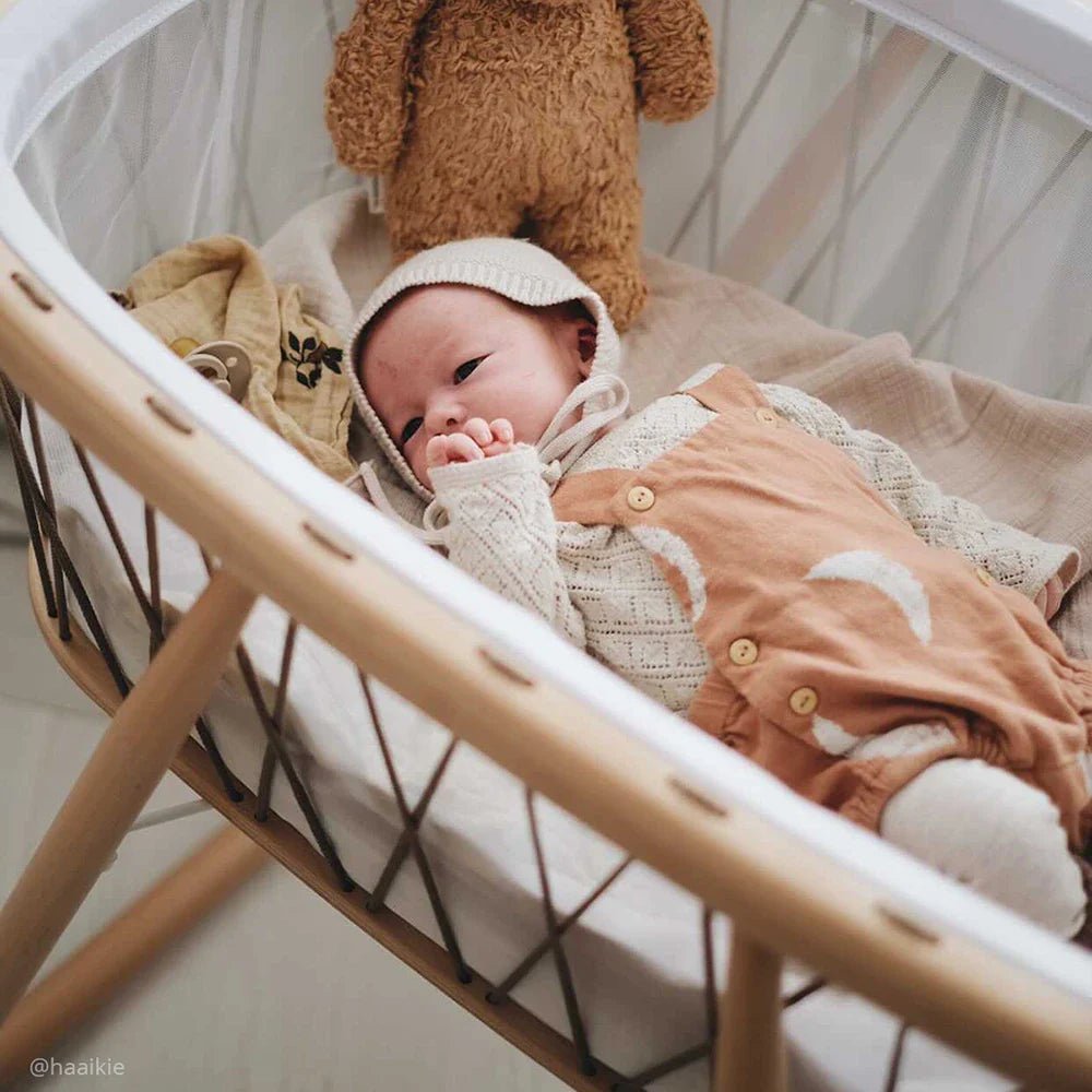 CHARLIE CRANE - Berceau KUMI / Cocon Mesh / Lacets Hazelnut / Matelas coco naturel