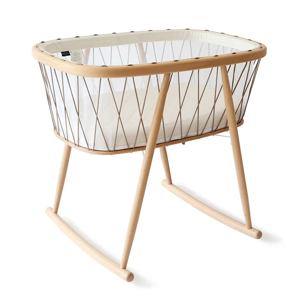 CHARLIE CRANE - Berceau KUMI / Cocon Mesh / Lacets Hazelnut / Matelas coco naturel