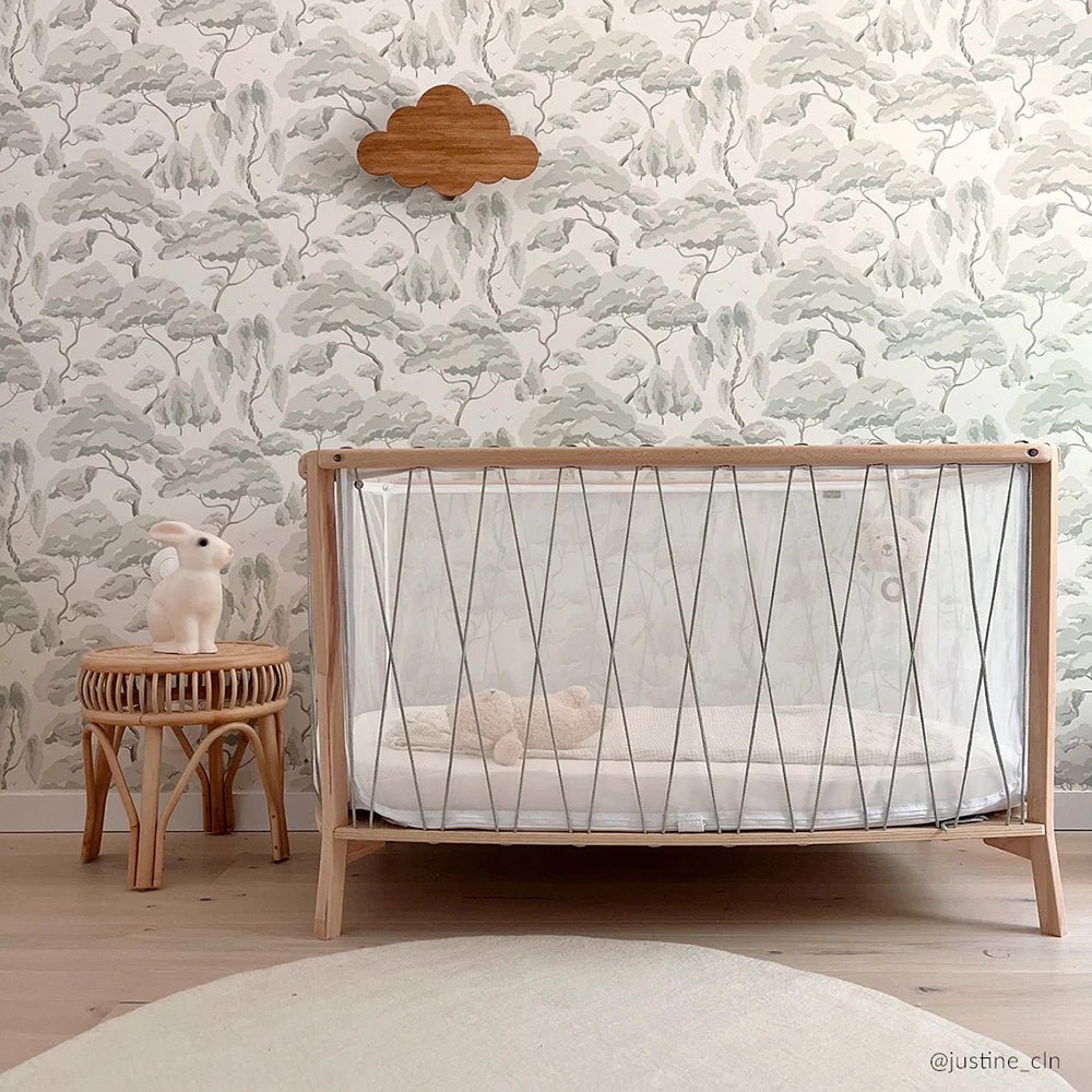 CHARLIE CRANE - Lit KIMI 120 Avec Matelas Coco Naturel + Surmatelas + Lacets Lichen