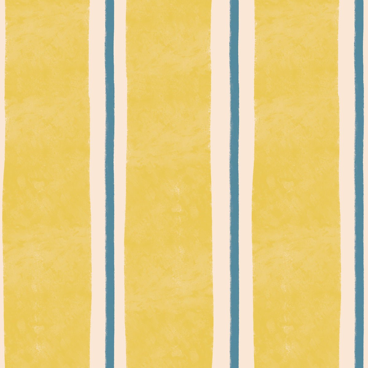 DEKORNIK - Papier Peint Pour Enfants Bleu Jaune À Rayures