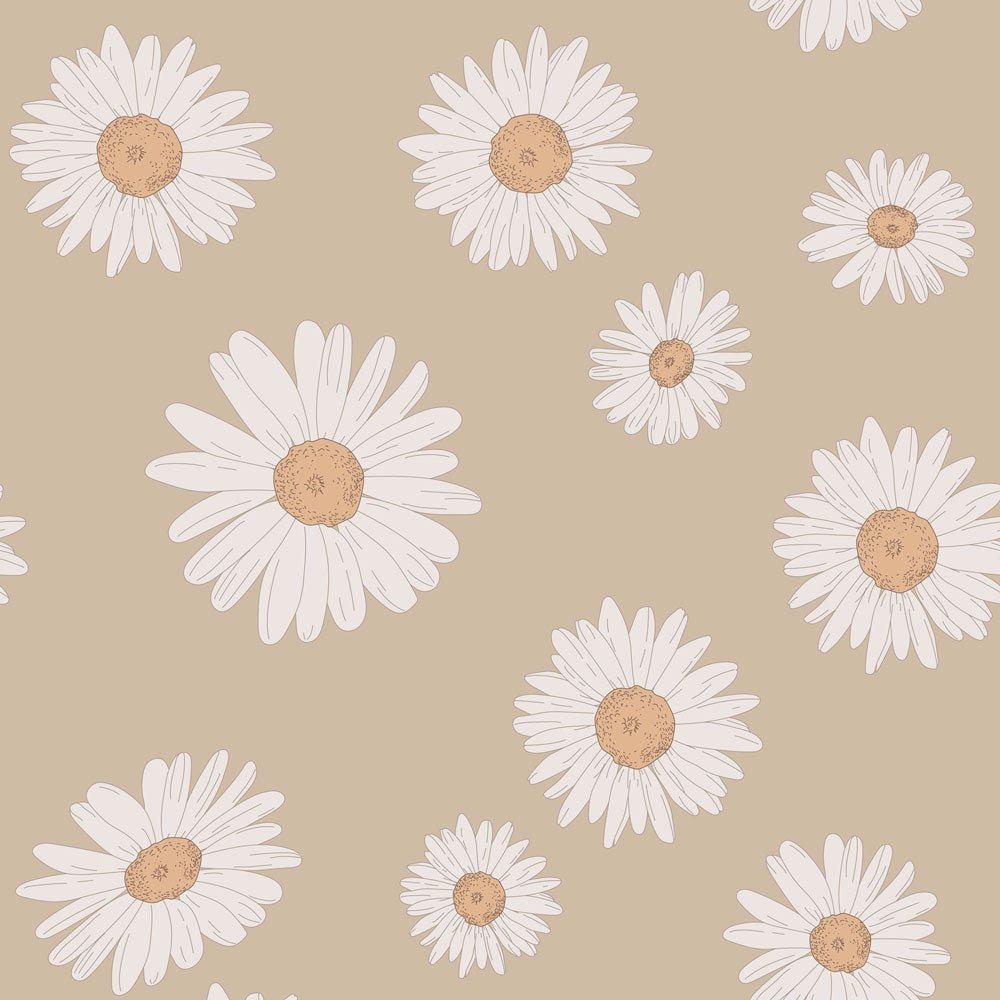 DEKORNIK - Papier Peint Pour Enfants Marguerites Toscanes Cappuccino