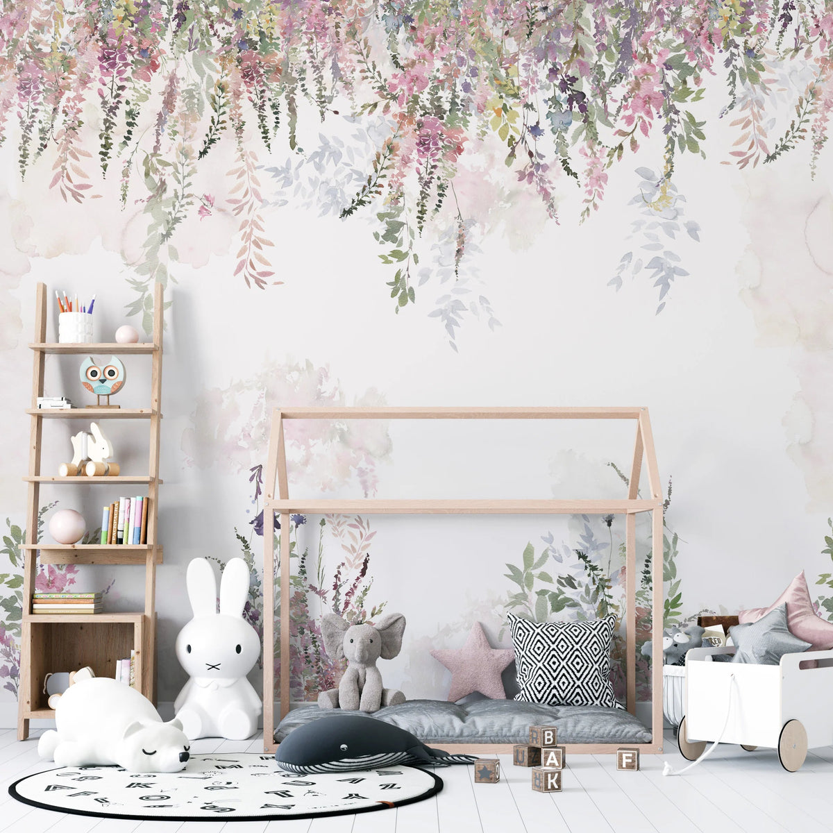 MUNKS & ME - Papier Peint Chambre Enfant Fleurs De Florence