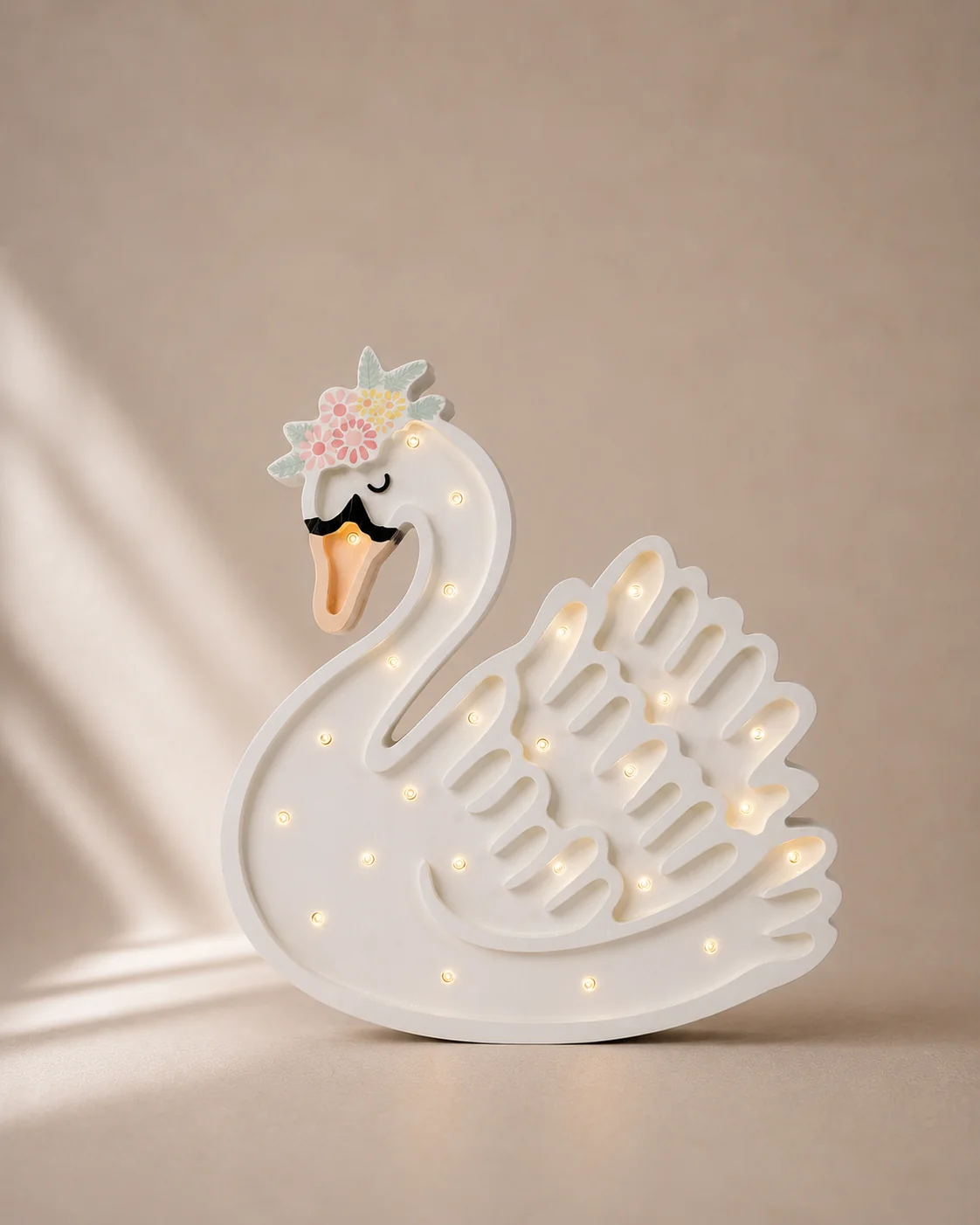 Veilleuse Little Lights - Cygne | Blanc Fleur du Lac