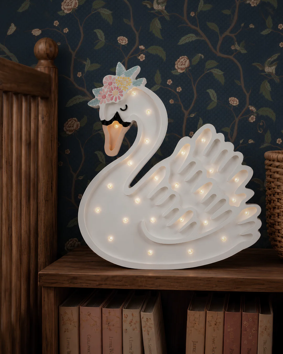 Veilleuse Little Lights - Cygne | Blanc Fleur du Lac
