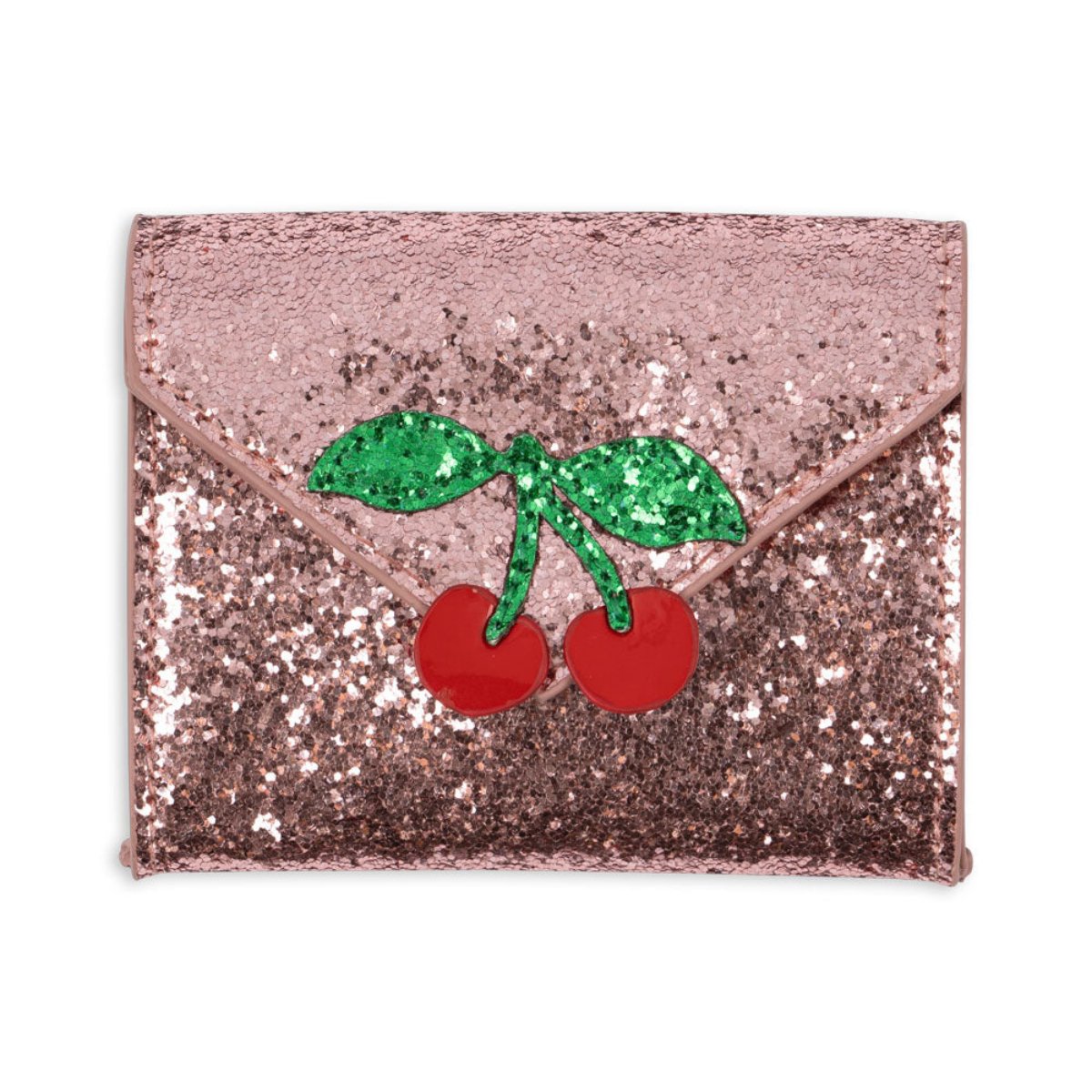 KONGES SLØJD - Portefeuille Lettre D'amour - Paillettes Rose