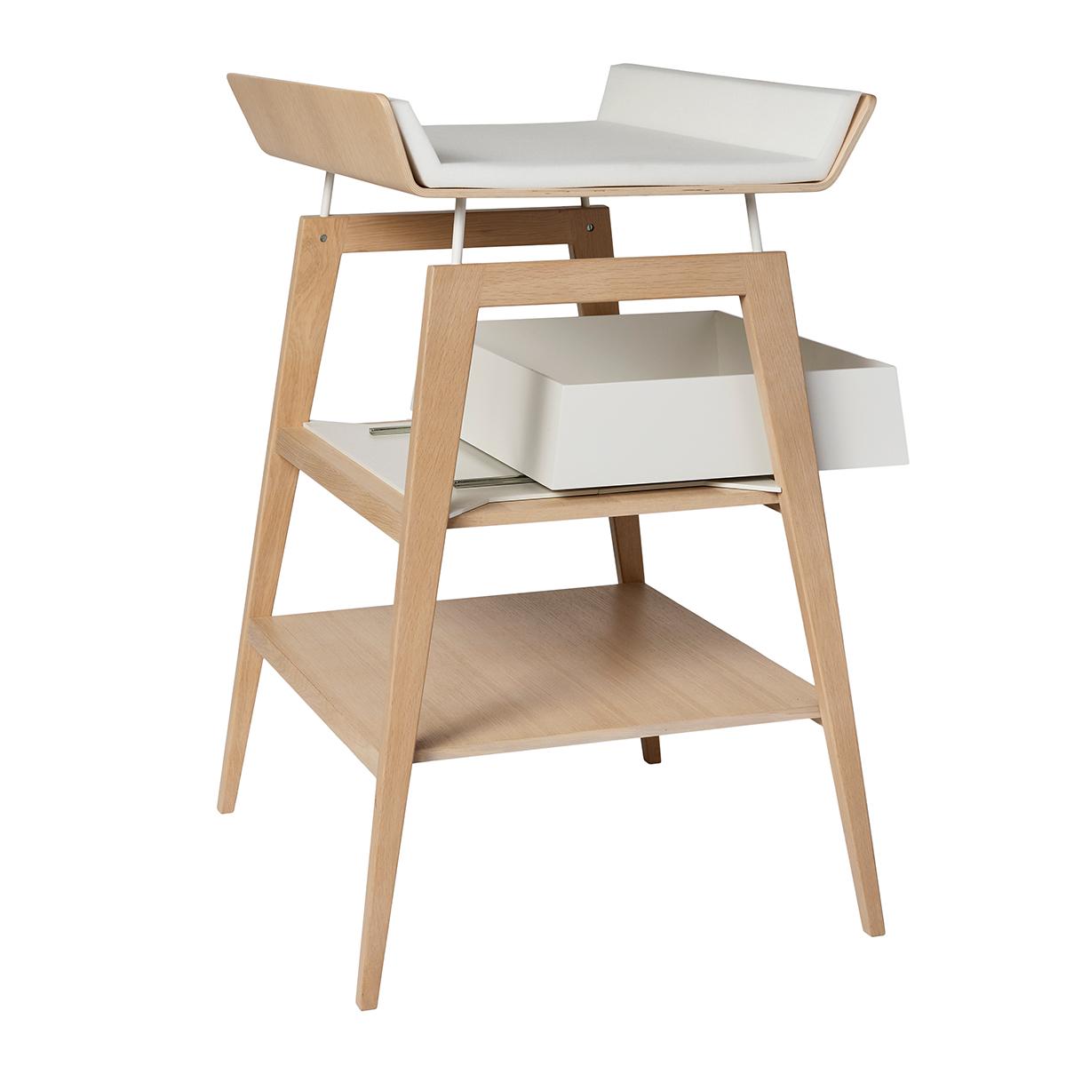 LEANDER - Table À Langer Linea Avec Matelas, Chêne