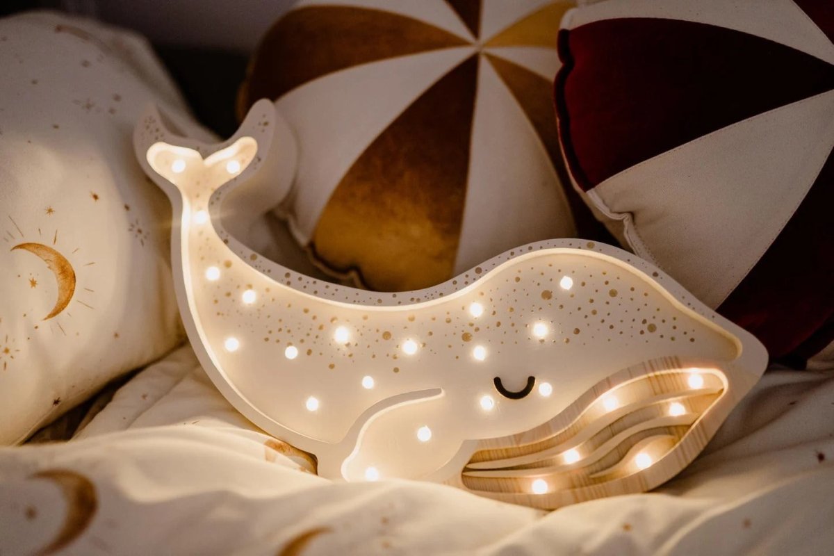 LITTLE LIGHTS-Veilleuse Little Lights - Baleine | Blanc Albinos