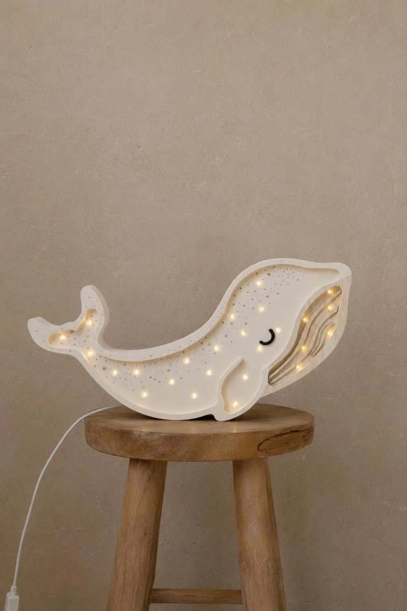 LITTLE LIGHTS-Veilleuse Little Lights - Baleine | Blanc Albinos