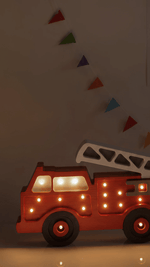 LITTLE LIGHTS-Veilleuse Little Lights - Camion de Pompiers | Rouge