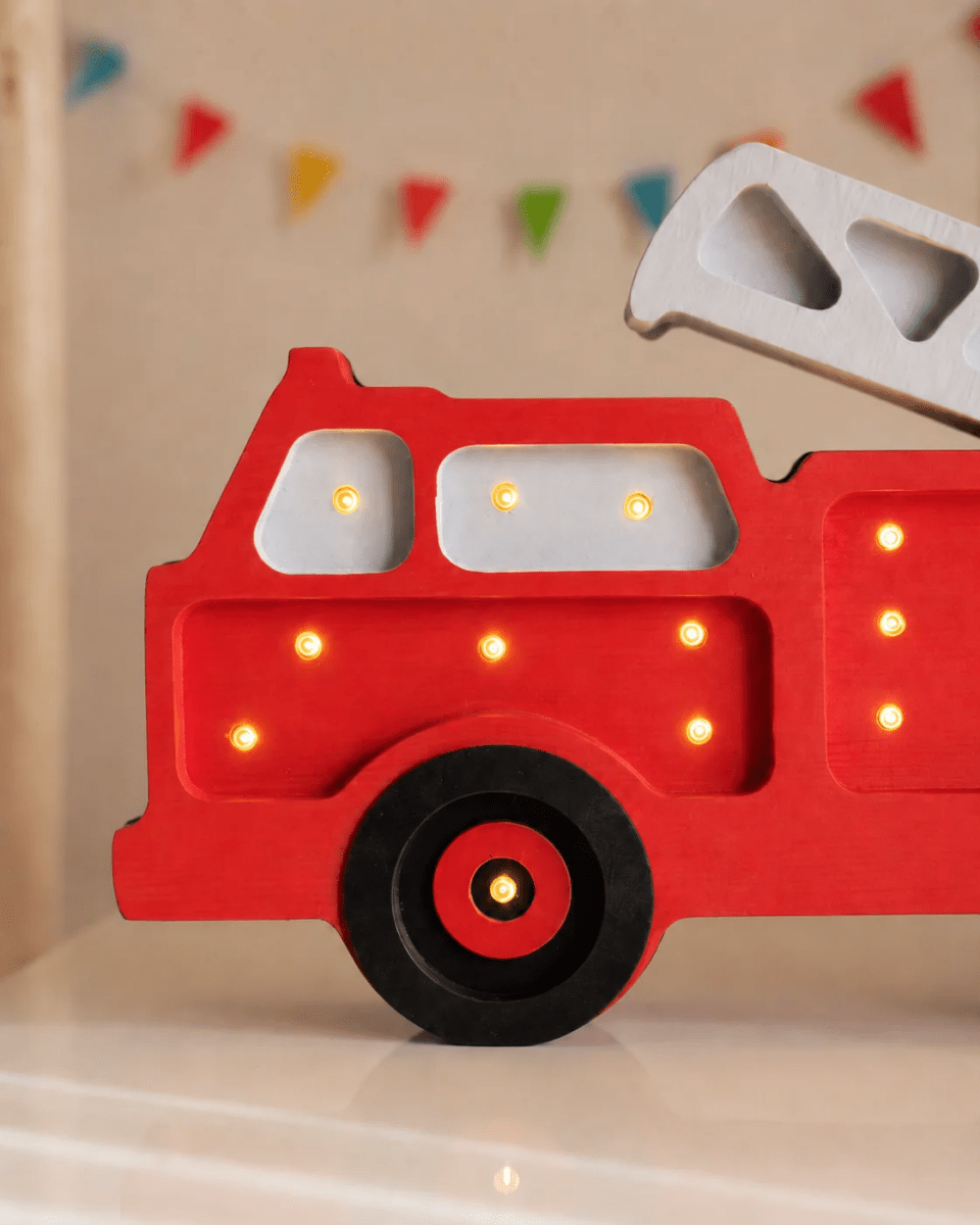 LITTLE LIGHTS-Veilleuse Little Lights - Camion de Pompiers | Rouge