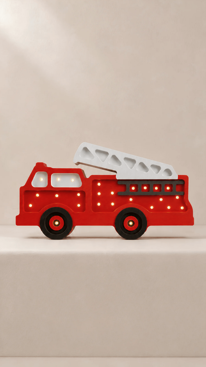 LITTLE LIGHTS-Veilleuse Little Lights - Camion de Pompiers | Rouge