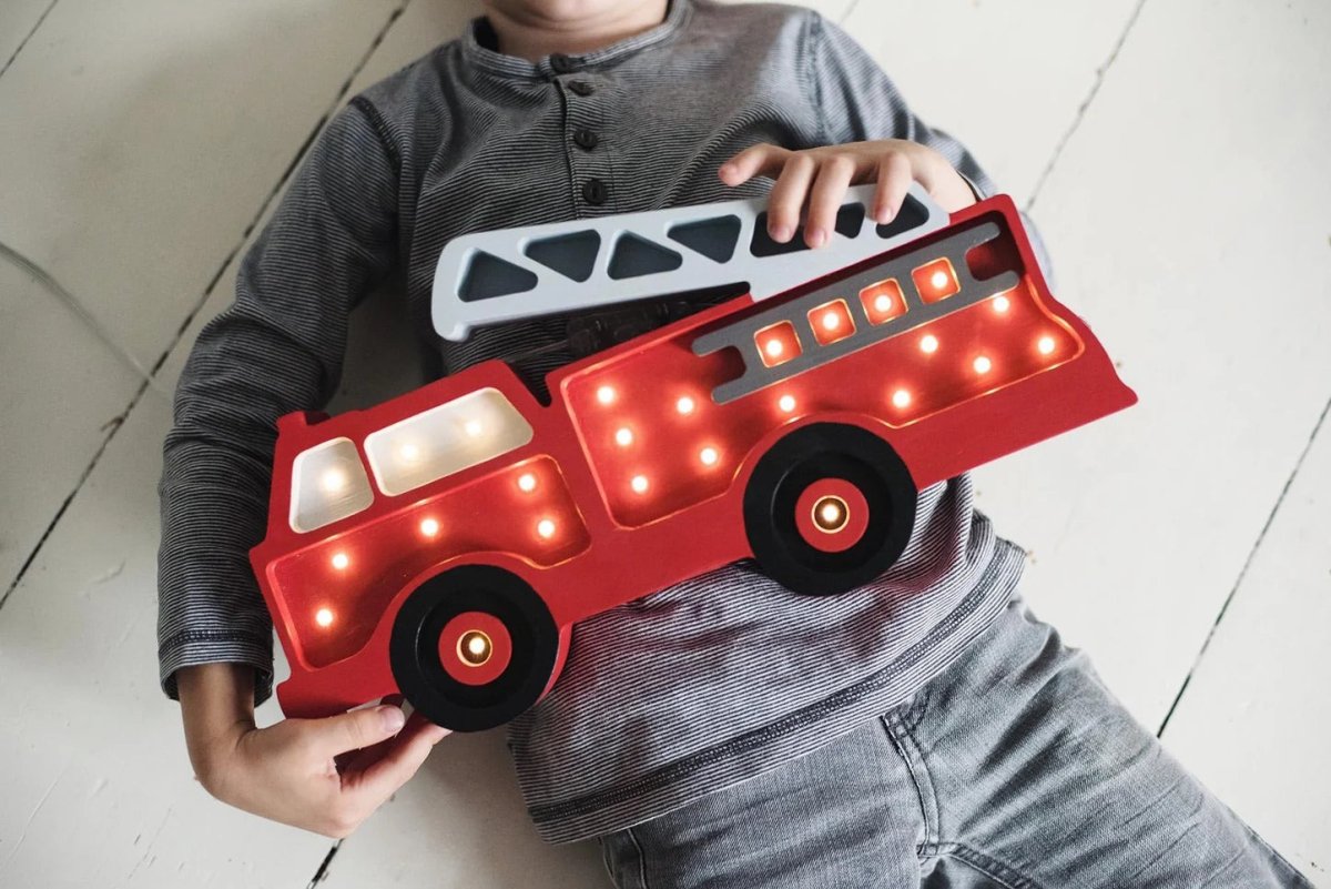 LITTLE LIGHTS-Veilleuse Little Lights - Camion de Pompiers | Rouge