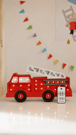 LITTLE LIGHTS-Veilleuse Little Lights - Camion de Pompiers | Rouge
