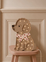 LITTLE LIGHTS-Veilleuse Little Lights - Caniche Lotta | Cœurs Rouges sur Rose