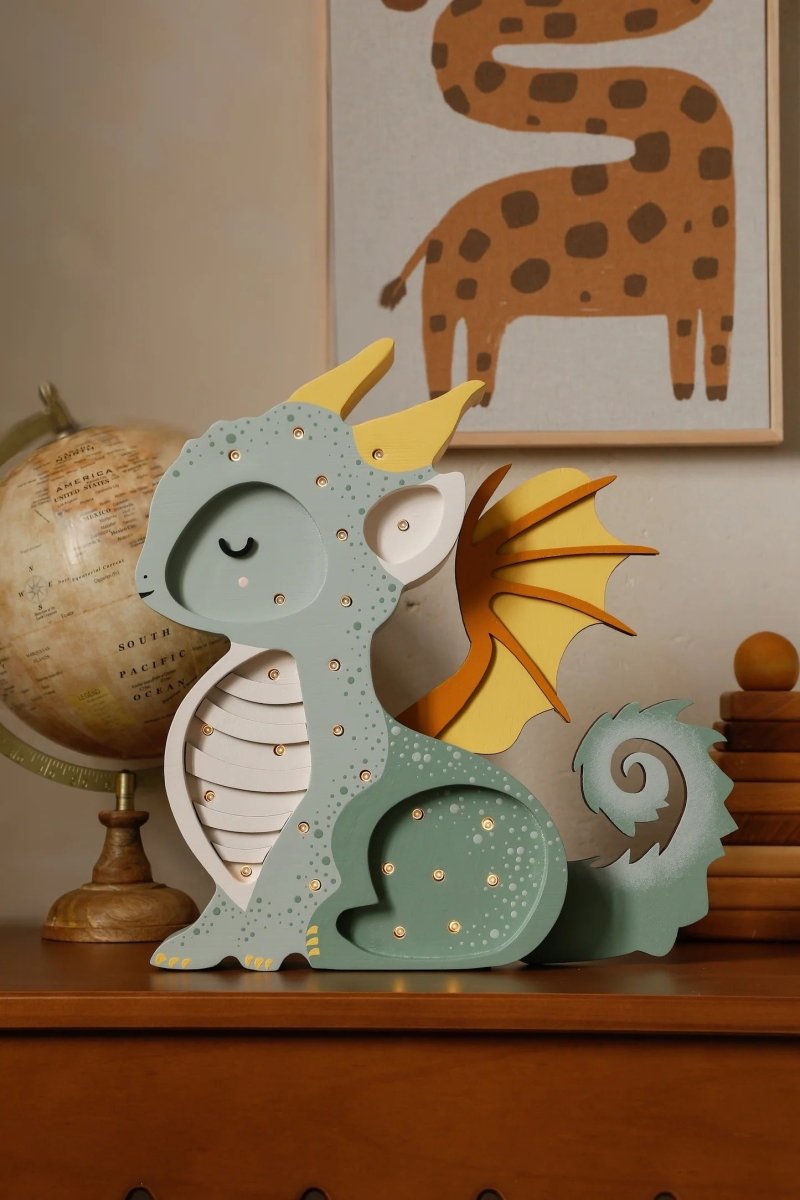 LITTLE LIGHTS-Veilleuse Little Lights - Dragon | Vert Chasseur