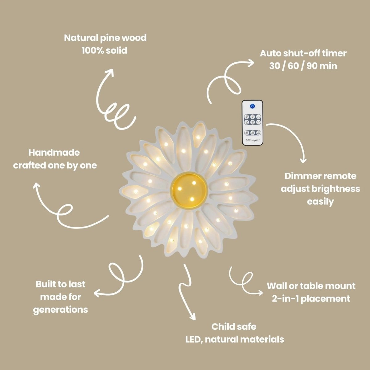 LITTLE LIGHTS-Veilleuse Little Lights - Marguerite | Blanc