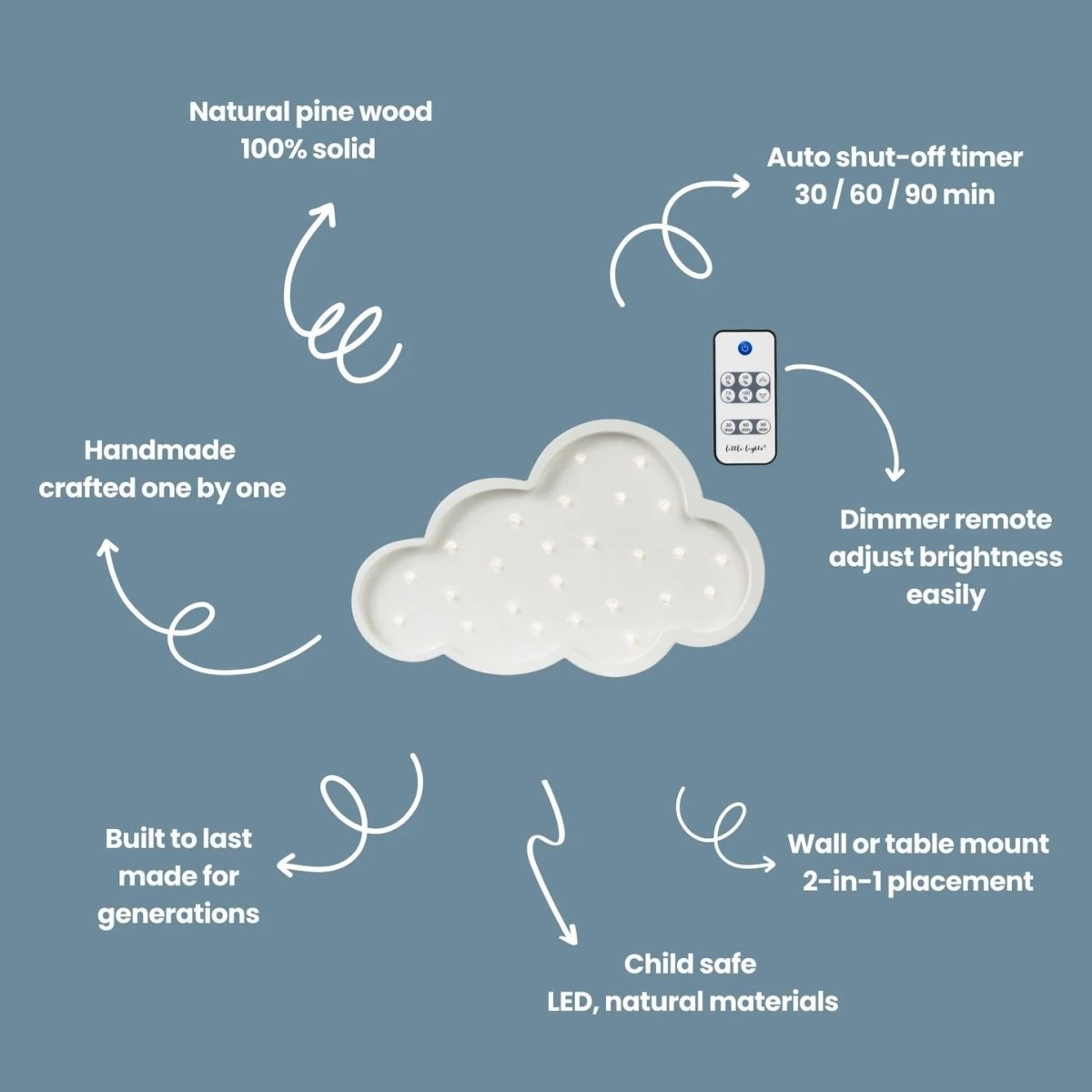 LITTLE LIGHTS-Veilleuse Little Lights - Nuage | Blanc