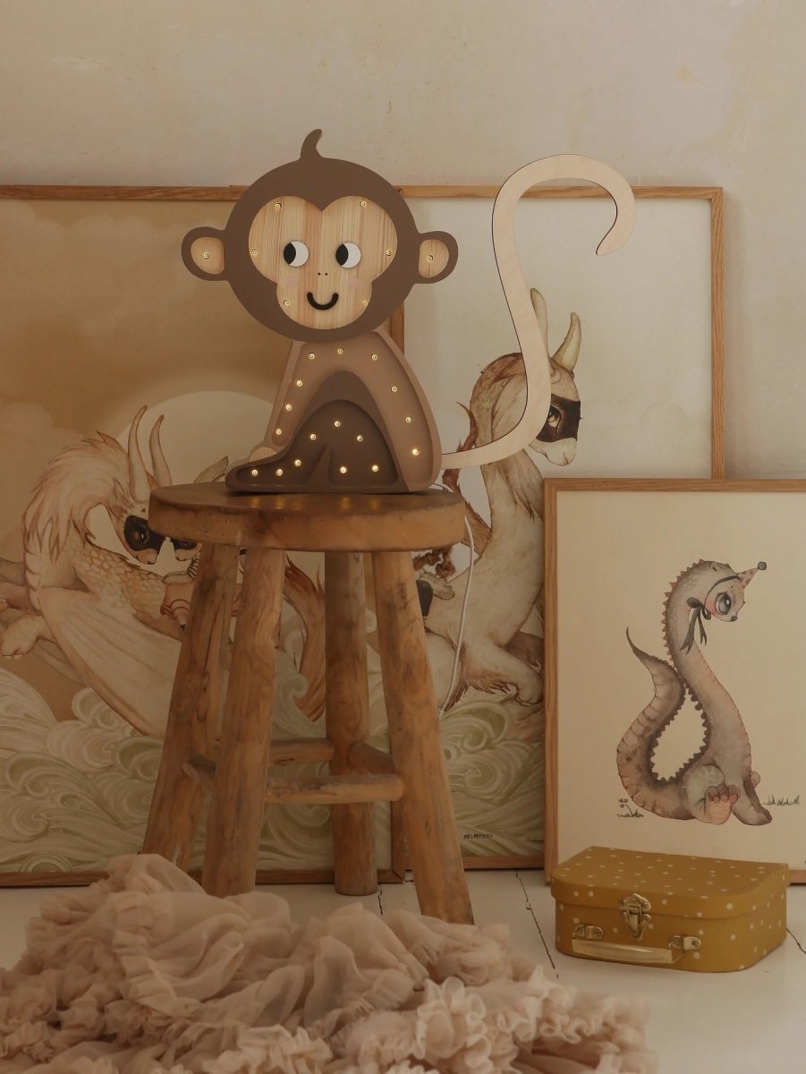 LITTLE LIGHTS-Veilleuse Little Lights - Singe | Brun Jungle