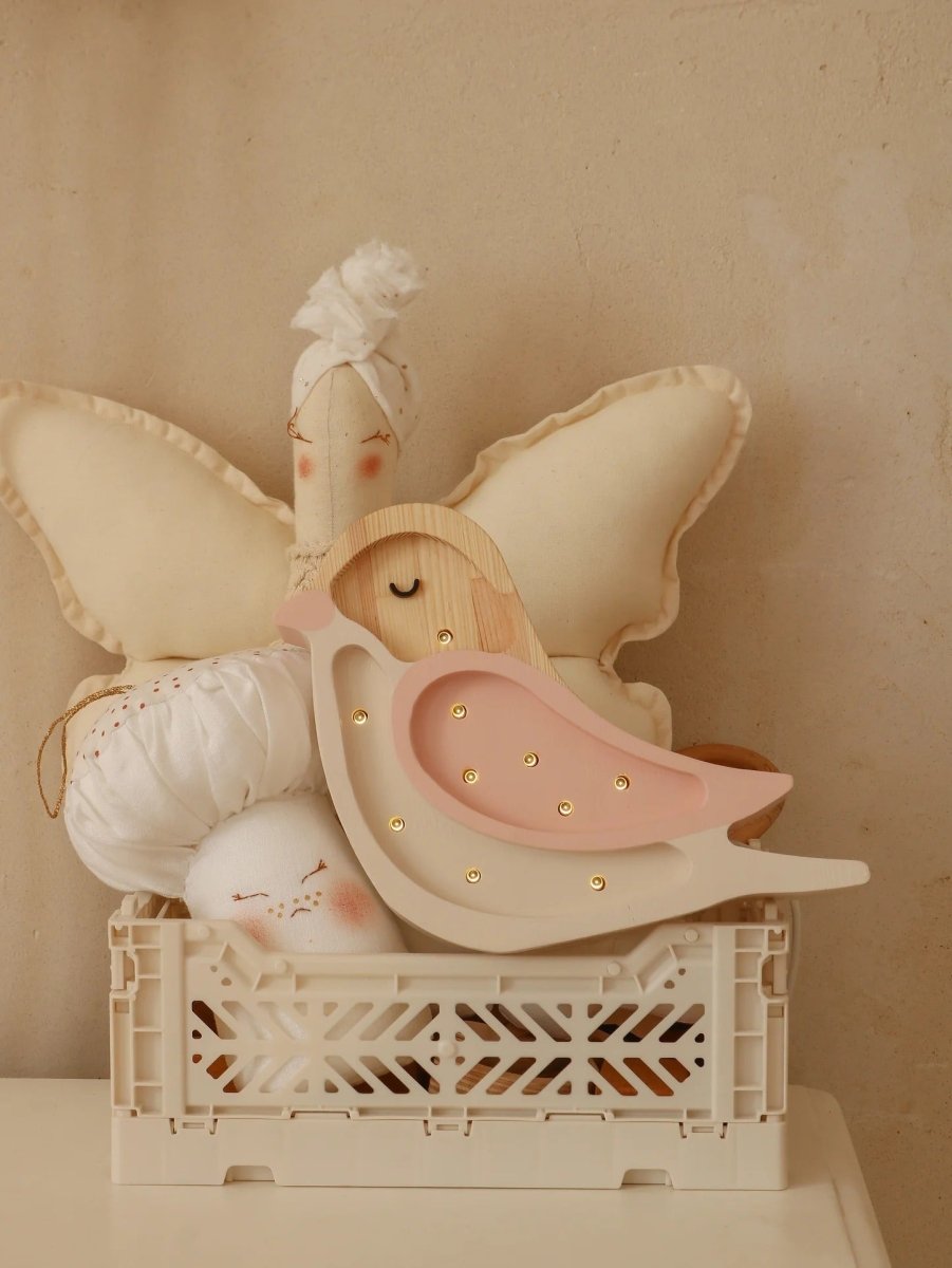 LITTLE LIGHTS-Veilleuse Mini Little Lights - Oiseau | Crème Fraise