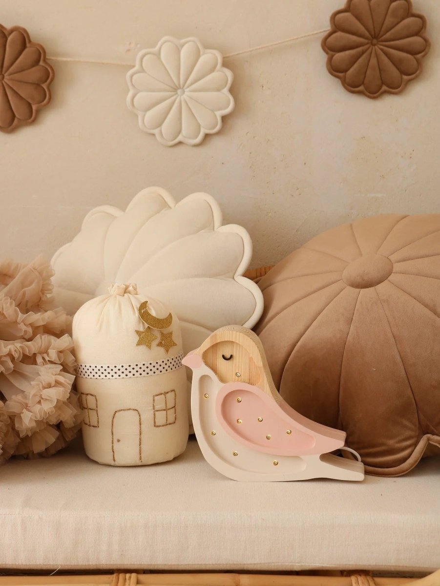 LITTLE LIGHTS-Veilleuse Mini Little Lights - Oiseau | Crème Fraise