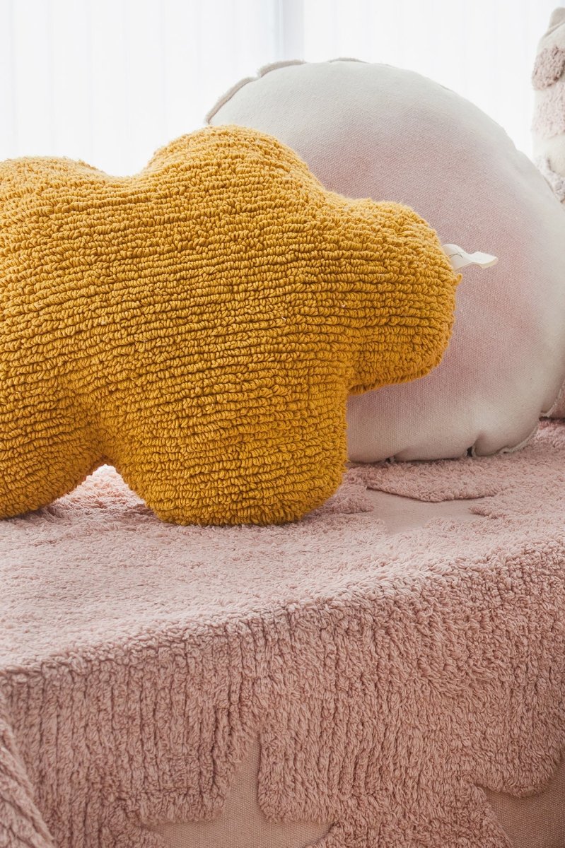 LORENA CANALS - Coussin Nuage Lavable - Jaune Moutarde