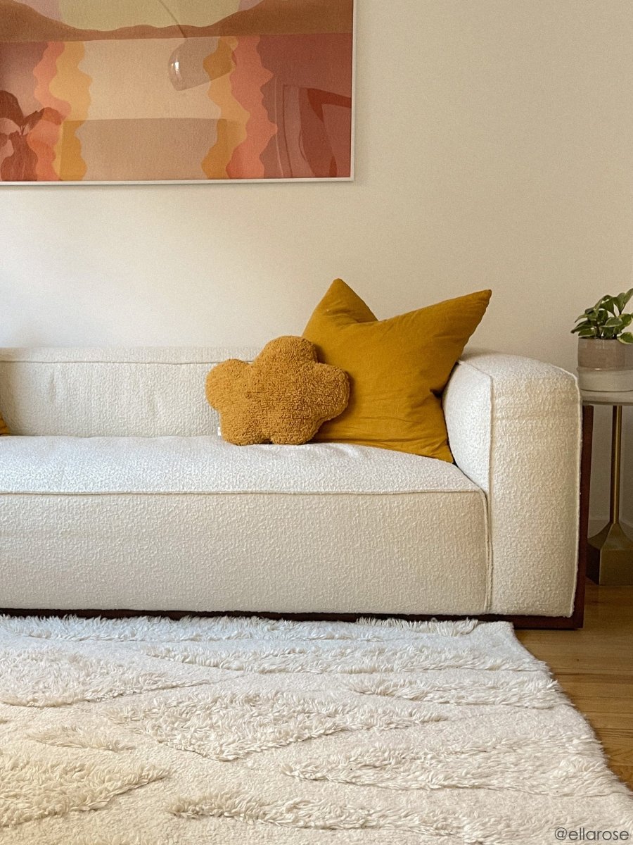 LORENA CANALS - Coussin Nuage Lavable - Jaune Moutarde