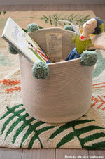 LORENA CANALS - Panier de Rangement Bubbly Naturel - Vert