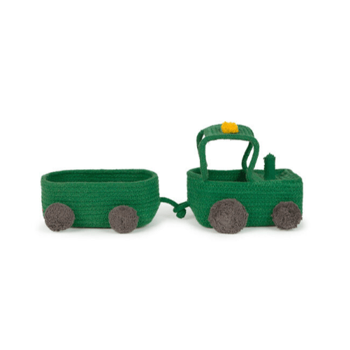 LORENA CANALS - Panier en Forme de Tracteur - Gris Foncé