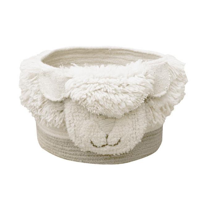 LORENA CANALS - Panier En Laine Mouton Rose Nez