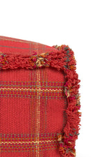 LORENA CANALS - Pouf Tissé Main Érable Rouge