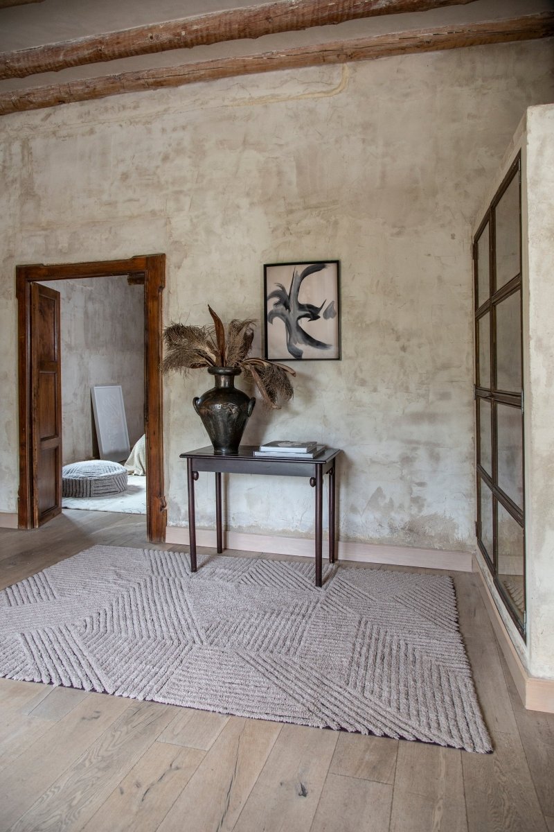 LORENA CANALS - Tapis en Laine Lavable Chia Noir 170 X 240 cm