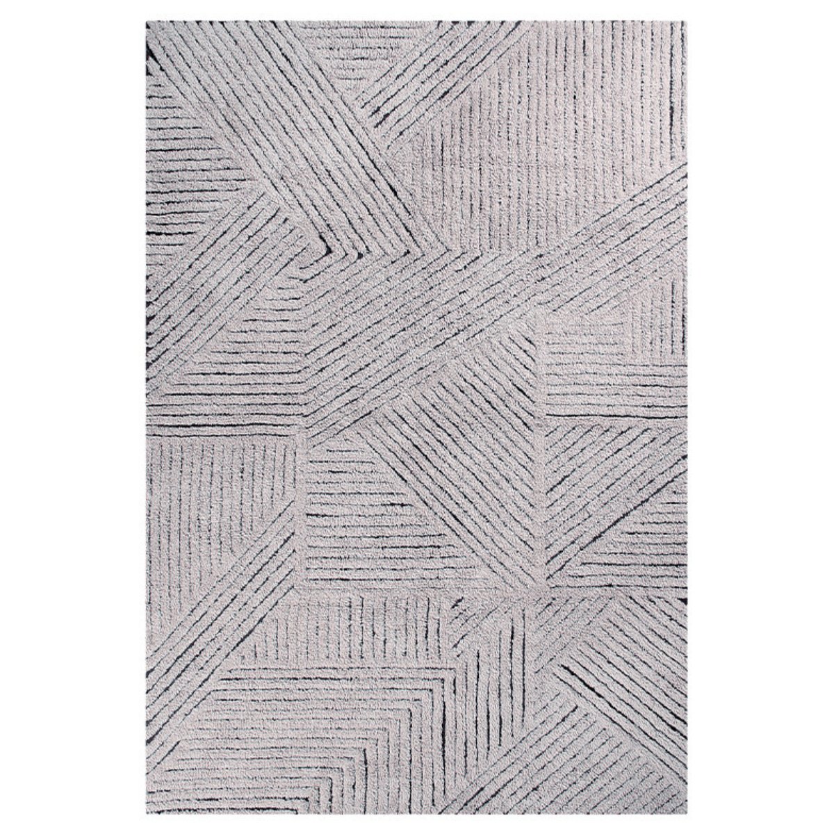 LORENA CANALS - Tapis en Laine Lavable Chia Noir 170 X 240 cm
