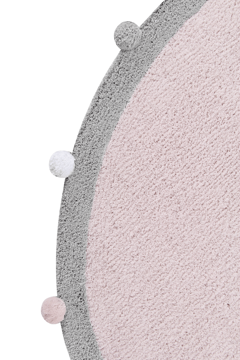 LORENA CANALS - Tapis Lavable Bubbly Soft Rose - Gris 120 x 120 Cm