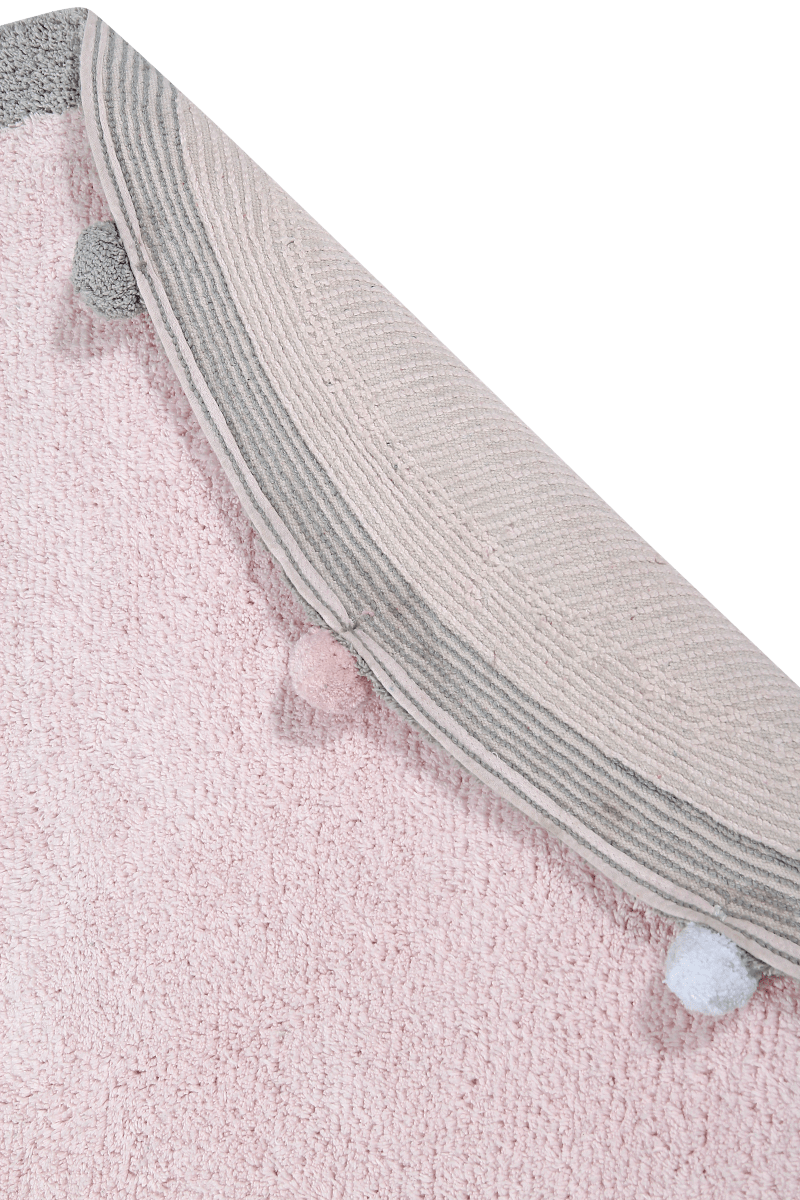 LORENA CANALS - Tapis Lavable Bubbly Soft Rose - Gris 120 x 120 Cm